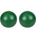 thumbnail image 2 of Zest Candle 2-Piece Ball Candles, 4-Inch, Hunter Green, 2 of 8