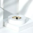 thumbnail image 2 of Rosec Jewels Lab Grown Black Diamond Heart Engagement Ring - Black and White Diamond Ring - AAAA Quality - with Jewelry Box, 10K Yellow Gold, US 13.00, 2 of 6