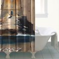 thumbnail image 2 of Ensemble de Rideaux de Douche avec Boutons-Pression, Citations Inspirantes Shabby Chic Country (4) Rideaux de Douche Imperméables, Doublure de Douche Décorative en Polyester, 72x72 Pouces, 2 of 4