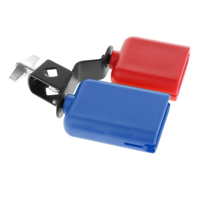 stanreset Double Mounted Bell Set Noisemaker Percussion Instrument Accessory kit Multicolor Cowbell Style A