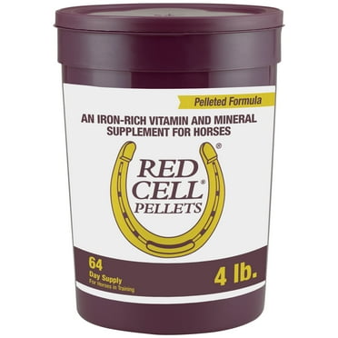 Horse Health Red Cell Iron-Rich Vitamin Supplement Pellets for Horses 4 lbs. 64-Day Supply