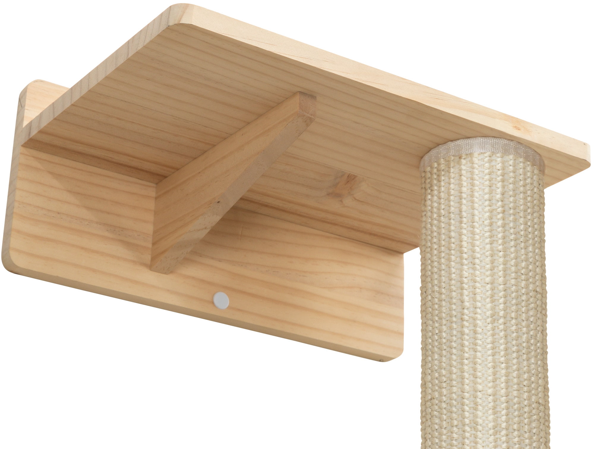TRIXIE Wall Set 1 Wall Mounted Sisal Cat Scratching Post with Ledge, Natural