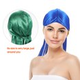 thumbnail image 3 of LULULION 4Pcs Assorted Color Silky Long Tail Sleep Hats Elastic Comfortable Hair Bonnet, 3 of 5