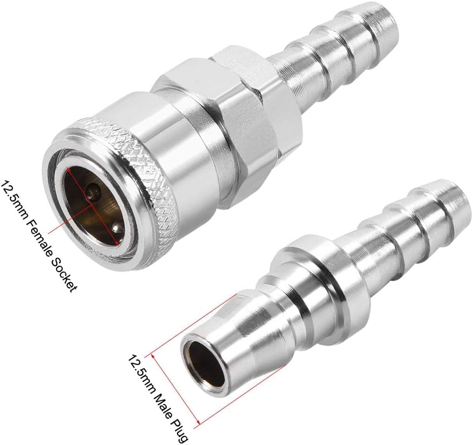 MKEUDQ-Quick Disconnect Set, 10.5mm Barb Hose, Air Compressor Hose Fitting