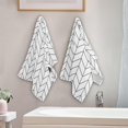 thumbnail image 3 of Sage Green Eucalyptus Leaf Hand Towels for Bathroom 2 Pack,Microfiber Soft Absorbent Spring Watercolor Butterfly Leaves Kitchen Towels,Decorative Bathroom Towels for Face,Hair,Bath 18" x 26", 3 of 6