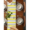 thumbnail image 2 of ERUNPONLY Yellow Grey Table Runner - 90 Inch Long Farmhouse Watercolor Modern Geometric Cotton and Linen Blended Dress Scarves Farmhouse Table Runner for Kitchen Dining, Coffee Table, 13"x90", 2 of 8