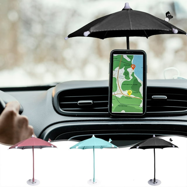 Car Phone Mount with Sunshade & Anti-Glare Screen Protector for Safer GPS Navigation