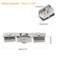 thumbnail image 2 of Unique Bargains Rouleau de Porte Coulissante en Acier Inoxydable avec Roulements à Billes pour Porte en Verre, Lot de 4, 2 of 6
