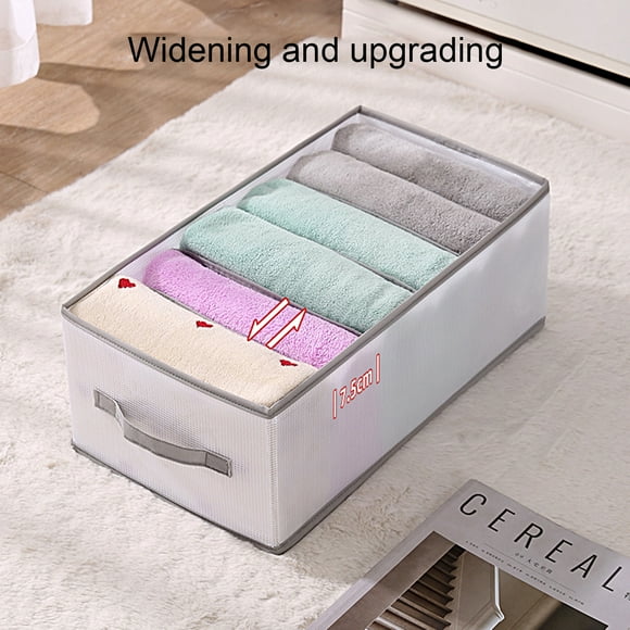 Storage Box with Handle Strong Bearing Compartment Stackable Moisture Proof Organizer Box for Home
