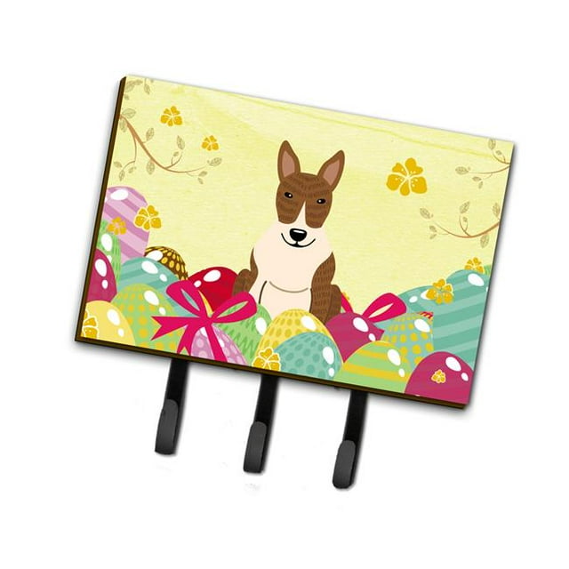 Easter Eggs Bull Terrier Brindle Leash or Key Holder