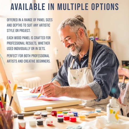 U.S. Art Supply 4 x 12 Unfinished Cradled Wood Panels for Painting, Gallery 1-1/2 Deep (4 Pack) - Artist Depth Wooden Wall Canvases - Mixed-Media Craft, Acrylic, Oil, Encaustic, Paint Pouring‼️missing another 2pack‼️