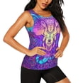thumbnail image 2 of Fotbe Elephant in Tribal Style Womens Loose Fit Casual Flowy Slim-Fit Tank Tops Athletic Round Neck Trendy Sleeveless Summer Tops for Gym and Yoga-X-Large, 2 of 7