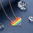 thumbnail image 6 of Jewmon Rainbow Love Heart LGBT Necklace 18K Gold Plated Lesbian Gay Pride Pendant Jewelry for Men and Women Love Gift, 6 of 7