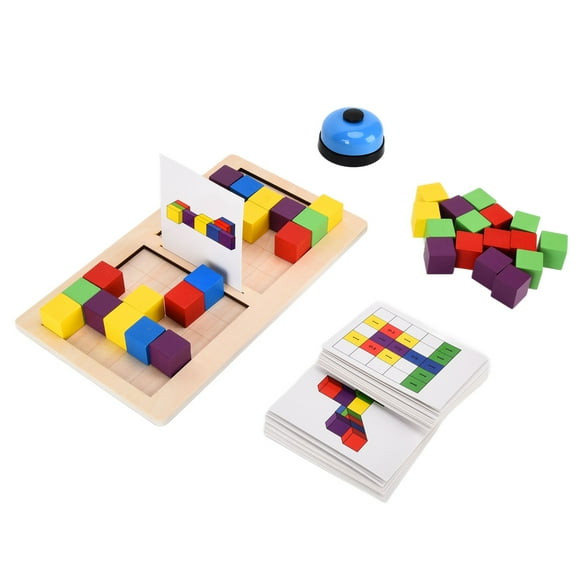 Wooden Build Blocks Toys, No Burrs Logical Thinking Games Wooden Blocks Toys For Early Education JQN