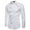 White, variant on Men's Casual Double Placket Long Sleeve Shirt - Polyester, Button-Down, All-Season, Plus Sizes, Layered Fold Design