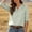 Green, variant on ClodeEU Women's Striped V Neck Button 3/4 Sleeve Blouse,Casual Loose Fit Summer T-shirt Top Black,Women's Plus L