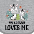 thumbnail image 4 of Inktastic Zebra My Granny Loves Me Boys or Girls Baby Bib, 4 of 4
