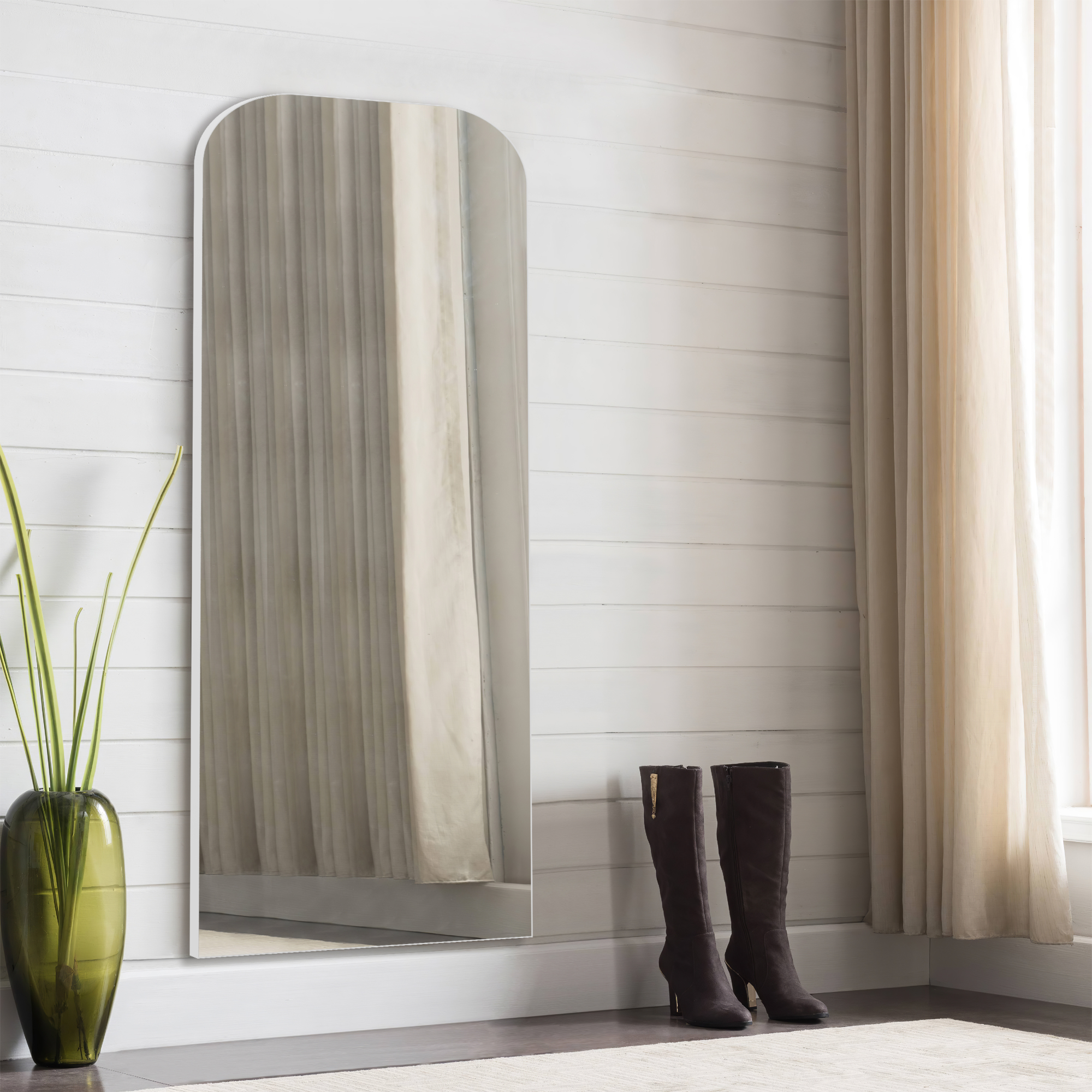Iron Wall Mirror Full Length Mirror Wall Mirror 59"x20",Sliver