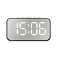 thumbnail image 1 of Matsuzay Reloj despertador LED 12H/24H Termómetro digital ajustable conmutable Relojes electrónicos Espejo portátil Hora Fecha Calendario Decoración del hogar Blanco Matsuzay HA063013-01B, 1 of 6