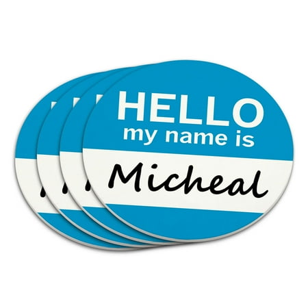 

Micheal Hello My Name Is Coaster Set
