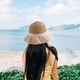 thumbnail image 5 of Sombrero de 56-58cm de circunferencia para mujer, sombrero de paja con perlas de encaje y bolso de paja, conjunto de sombrero de playa protector solar para el verano, 5 of 5