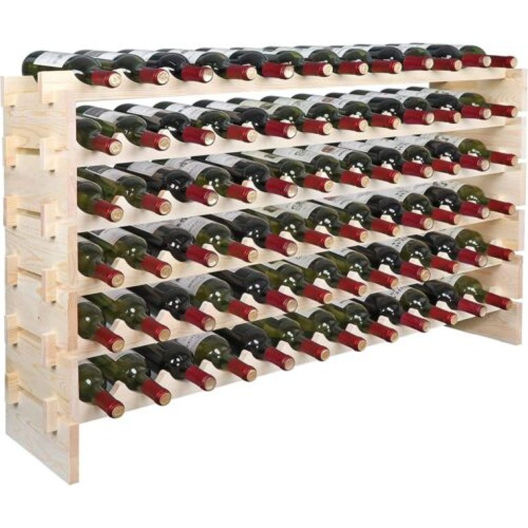 Wine Rack - Wooden Wine Rack 6 Slots –