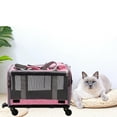thumbnail image 3 of Bolsa de transporte Plegable para mascotas jinwen Estuche de asas lavable Rosado Bolso Puppy Carrier, 3 of 8