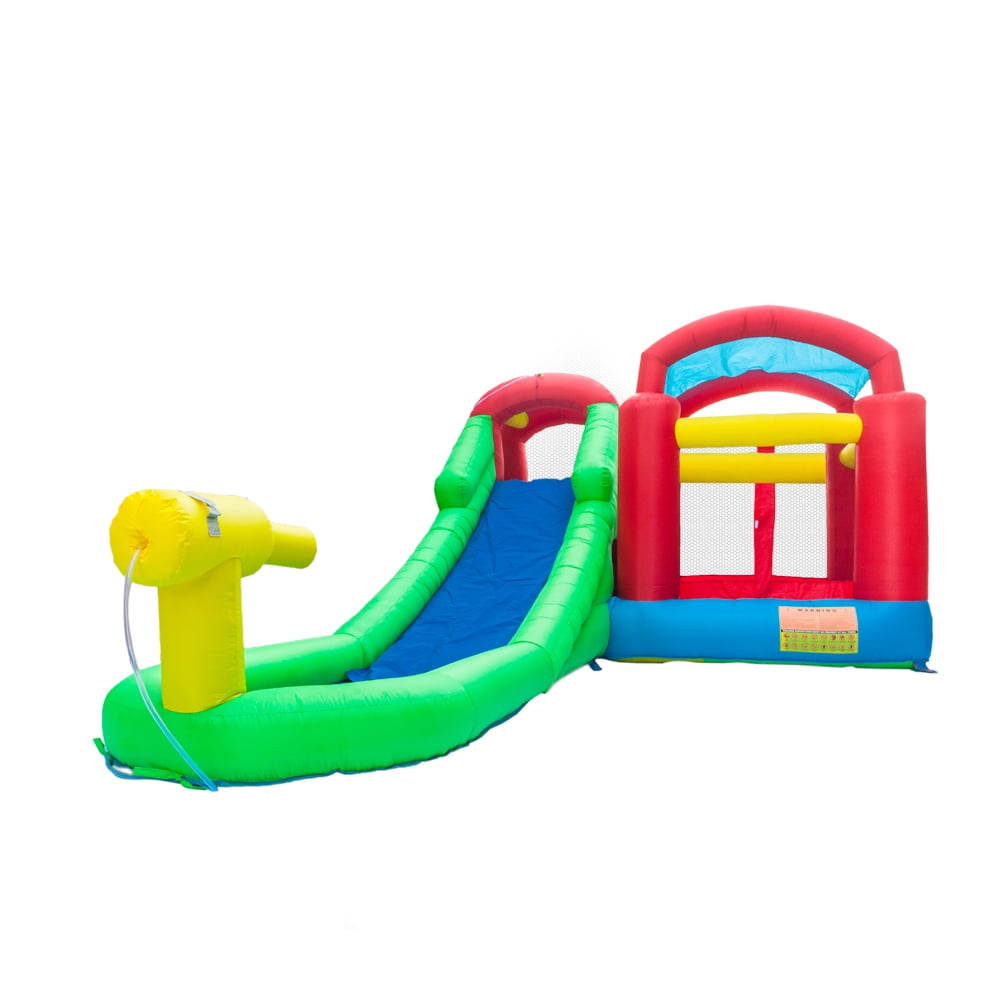 Kepooman Inflatable Bounce Castle with Water Slide & Carry Bag, Multi-color Kepooman Inflatable Bounce Castle with Water Slide & Carry Bag, Multi-color