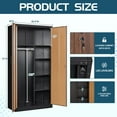 thumbnail image 7 of MIIIKO 72'' Wardrobe Closet with Hanging Rod, Metal Storage Locker with Lockable Door, Freestanding Clothing Coat Armoires for Office, Home, Employee,Gym, 7 of 7