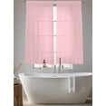 thumbnail image 5 of Pink Sheer Curtains 72 Inch Length 2 Panels Set for Living Room/Bedroom, Farmhouse Pink Decor Semi Curtain Sheers Drapes Rod Pocket Curtains Window Treatment Set 52''x72''x2, 5 of 7