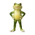 thumbnail image 2 of Deeceymbur Stretching Frog Resin Garden Statue Outdoor Decor Patio Yard Pond Whimsical Cute Sculpture Hand-Painted Weather Resistant Ornament Garden Indoor, 2 of 5