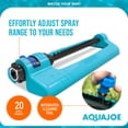 thumbnail image 5 of Aqua Joe Oscillating Sprinkler with Adjustable Spray and Garden Hose Faucet Connector, 5 of 11