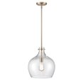 thumbnail image 2 of Millennium Lighting  50" Metal 1 Light Pendant Fixture with Clear Glass Shade Modern Gold Brushed Nickel, 2 of 5