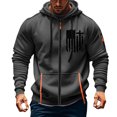 thumbnail image 2 of CONZONE Men's Hoodies Long Sleeve Pullover Hoodie for Men Zip Up Graphic Hooded Sweatshirts With Pocket, 2 of 4