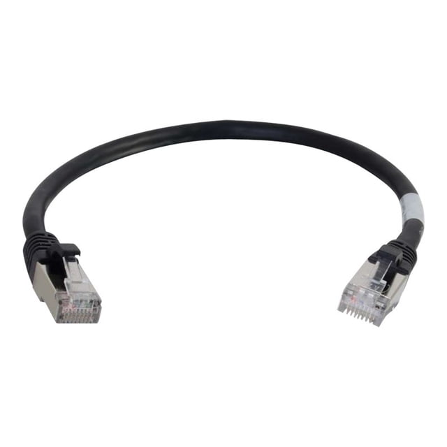 C2G Cat6a Snagless Shielded (STP) Network Patch Cable - Patch cable - RJ-45 (M) to RJ-45 (M) - 35 ft - STP - CAT 6a - snagless, stranded - black