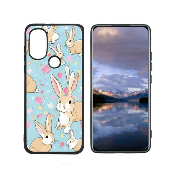 Compatible with Moto G Power 2022 Phone Case, Bunny Case Men Women, Flexible Silicone Shockproof Case for Moto G Power 2022