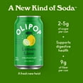 thumbnail image 4 of 2X - OLIPOP Lemon Lime Prebiotic Soda - 12 fl oz Can, 4 of 5