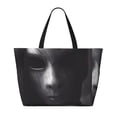 thumbnail image 2 of Honeii Mystical Masked Figure Monochrome for Tote Bag with Adjustable Strap,Beach Bag, Waterproof Sandproof Beach Tote Bag, Large Capacity Foldable Beach Bags, 2 of 7