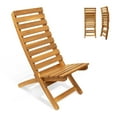 thumbnail image 6 of Melino 2PCS Wooden Folding Chairs, FSC Certified Acacia Low Profile Adirondack Chairs, 6 of 8