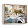 thumbnail image 2 of Designart "Authentic Bath and Linen" Bath & Laundry Floater Framed Canvas Wall Art, 2 of 7