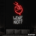 thumbnail image 2 of Craftnamesign Wine Not Neon Sign, Wine Shop LED Sign, Restaurant Decor, 2 of 4