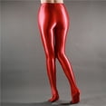 thumbnail image 4 of MIASHUI Women's Ultra Thin Shiny Gloss Gusset Footed Tights Leggings Dance Yoga Pants Plus Size&nbsp;Comfy Pant&nbsp;For Wear Red,XL, 4 of 6