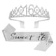 thumbnail image 1 of Juego de Corona y Faja de 16 Cumpleaños, Tiara de Diamantes de Oro Rosa con Alfiler de Perlas, Regalo de Decoración para Fiesta de Adolescentes, 1 of 3