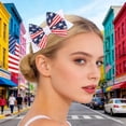 thumbnail image 5 of Zanarzt Baby Girl Hair Accessories America 250 Hair Bow Flag Bowknot 4th Of July Hair Bow Pin Bow Hair Clips Navy,3-12 Years, 5 of 7