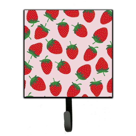 Carolines Treasures BB5146SH4 Strawberries on Pink Leash or Key Holder Single Hook multicolor