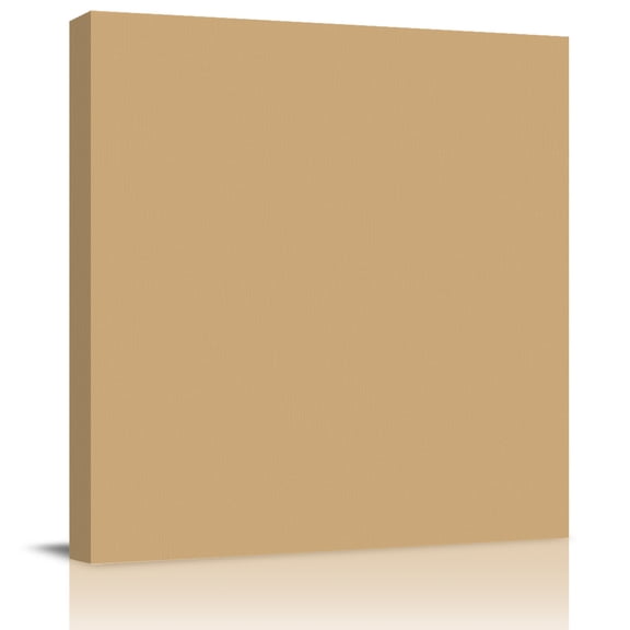 Framed Canvas Wall Art for Living Room Beige Wall Decor, Modern Solid Color Aesthetic Paintings for Bedroom Office Kitchen Bathroom, Ready to Hang Artwork Wall Pictures 8x8 Inch