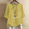 thumbnail image 1 of Vedolay Tube Tops For Women Women's V Neck Short Sleeve Curved Hem Sheer Chiffon Blouse Shirts Tops,Yellow XXL, 1 of 4