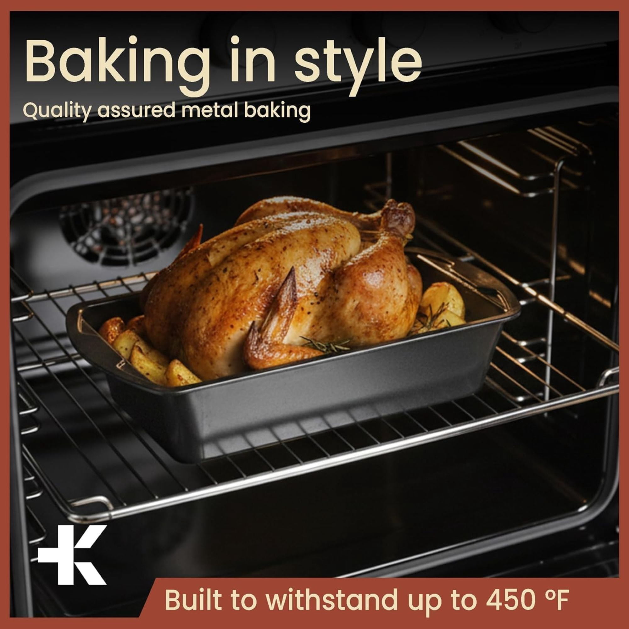 Bakken- Swiss Loaf Pan Set 4-Piece - Deluxe Nonstick Carbon Steel Bakeware for Perfect Bread and Cakes – Dishwasher Safe, Premium Pans for Home Baking