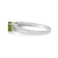 thumbnail image 4 of 14k White Gold Oval Peridot And Diamond Ring, 4 of 6