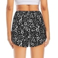 thumbnail image 3 of Picia Daisies Flowers Pattern Women's 2 in 1 Athletic Running Shorts High Waisted Workout Casual Gym Sweat Shorts with Comfy Liner Zipper Pockets-Medium, 3 of 9
